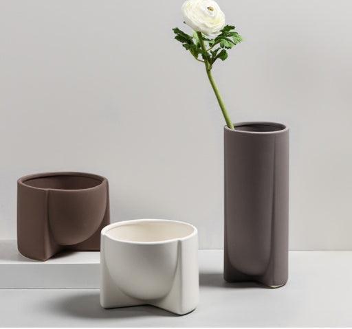 Porcelain Vase Ornaments Modern Minimalist Living Room Table Flower Arrangement Nordic Style Soft Decoration - Pacisia