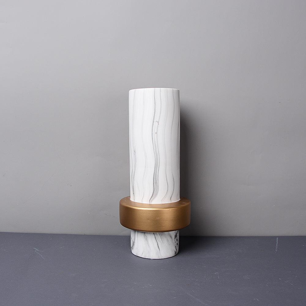 Entrance TV cabinet marble ceramic vase decoration - Pacisia
