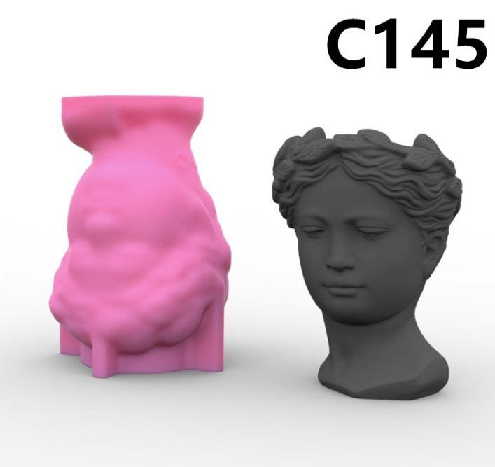 European Style Art Vase Cement Head Flower Pot - Pacisia