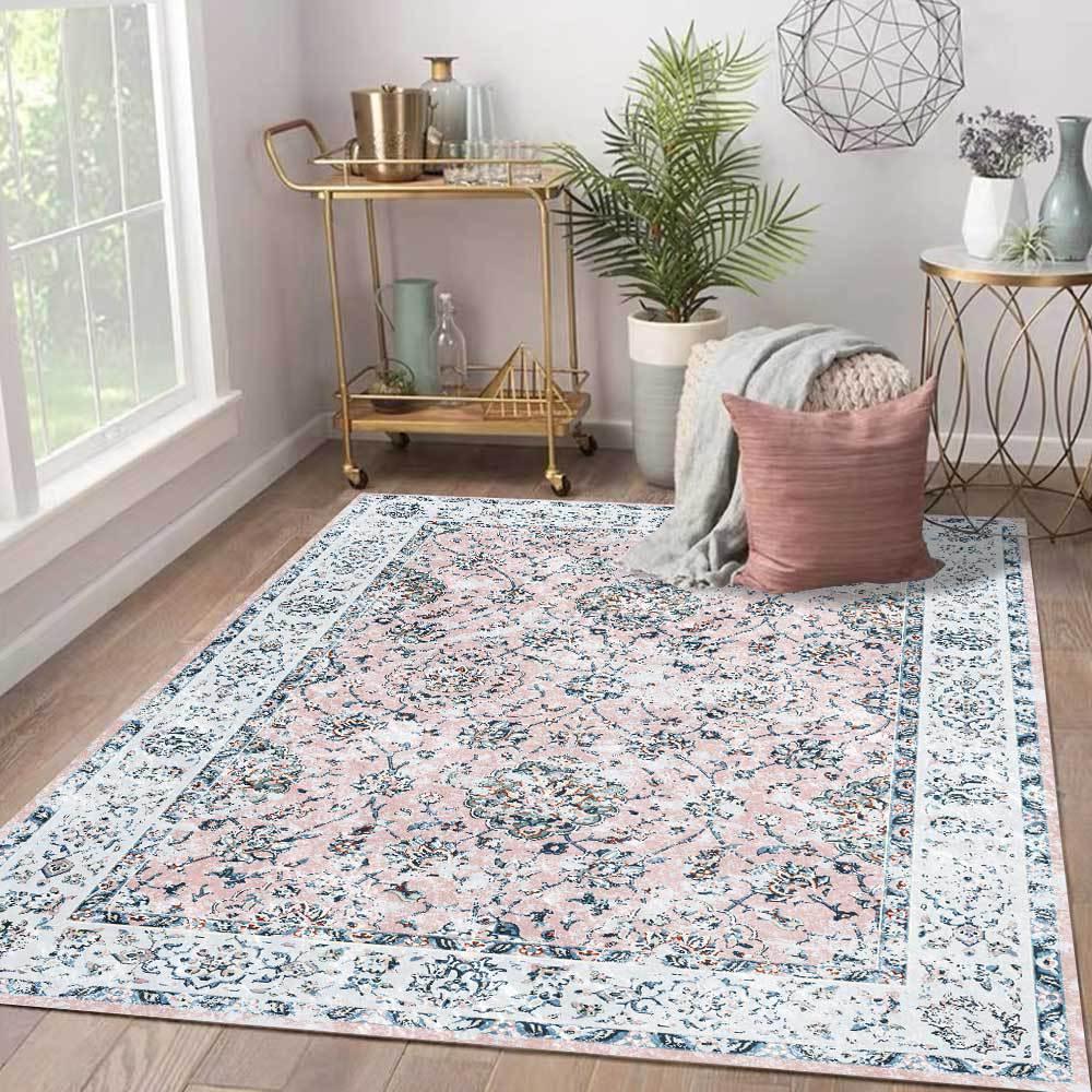 European Style Retro Sweet Grey Flower Carpet - Pacisia