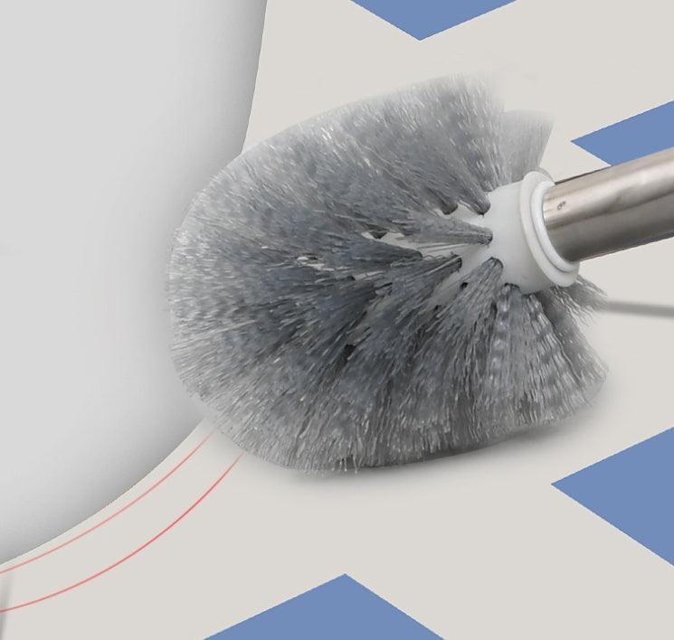 Soft Bristle Toilet Brush Holder Included Sturdy Easy Clean Home Bathroom Silicone Toilet Cleaning Brushes With Stand Waterproof - Pacisia
