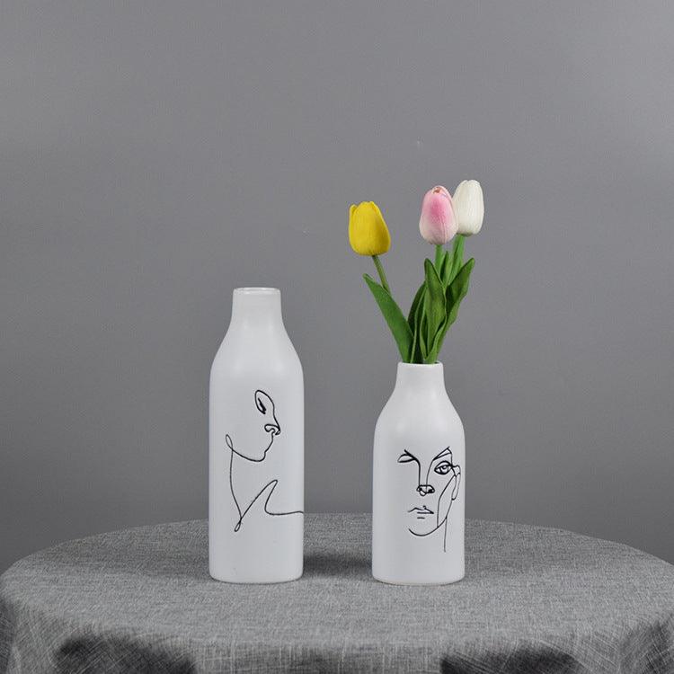 Face art ceramic vase - Pacisia
