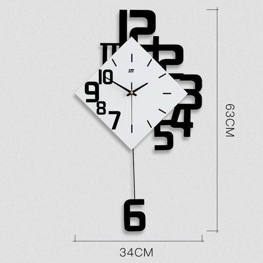 Personalized Digital Clock Fashion Wall Clock Wooden Creative Decorative Wall Watch - Pacisia