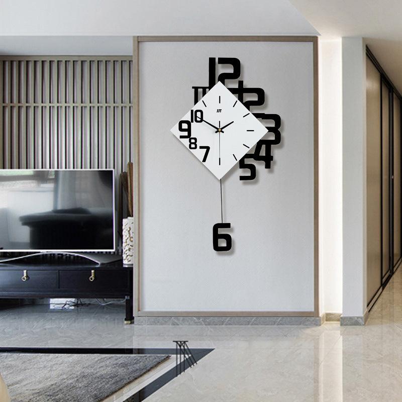 Personalized Digital Clock Fashion Wall Clock Wooden Creative Decorative Wall Watch - Pacisia