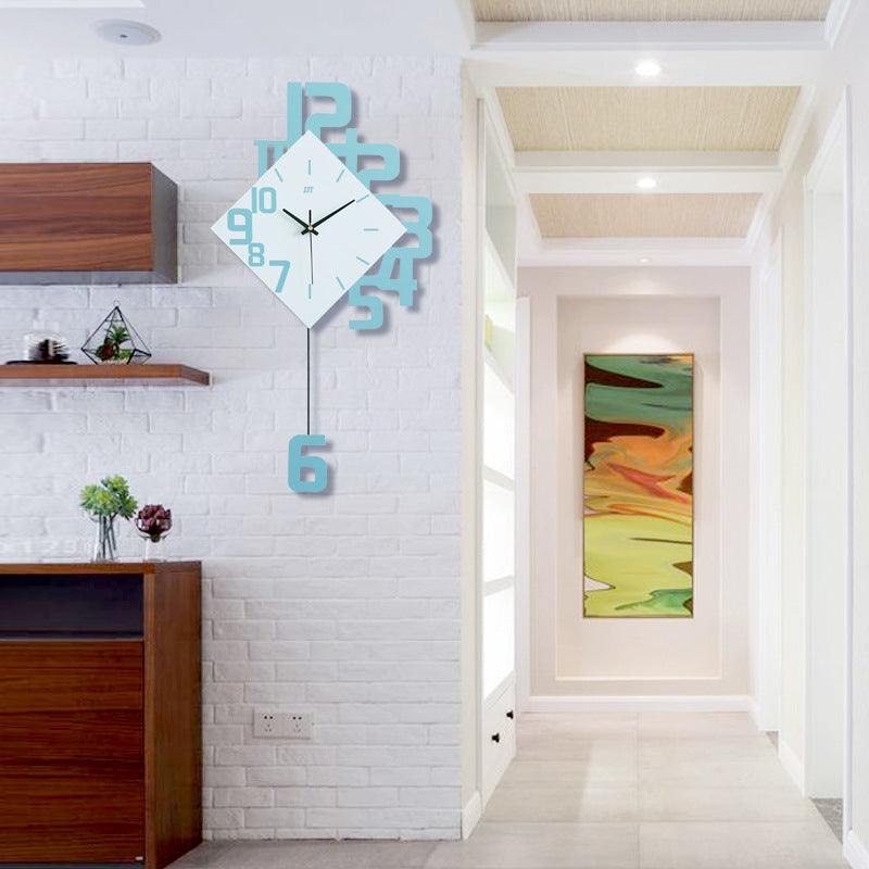 Personalized Digital Clock Fashion Wall Clock Wooden Creative Decorative Wall Watch - Pacisia