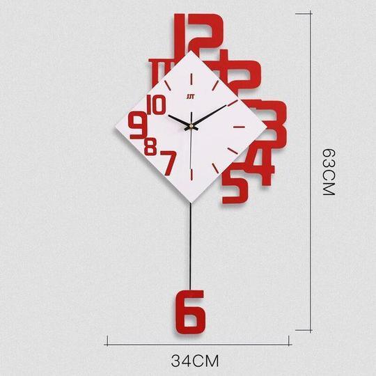 Personalized Digital Clock Fashion Wall Clock Wooden Creative Decorative Wall Watch - Pacisia