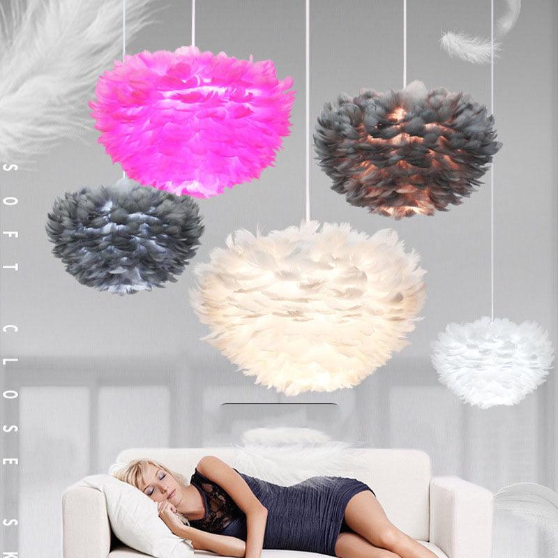 Feather Warm And Romantic Bedside Chandelier - Pacisia