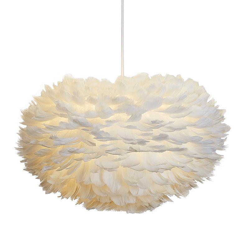 Feather Warm And Romantic Bedside Chandelier - Pacisia
