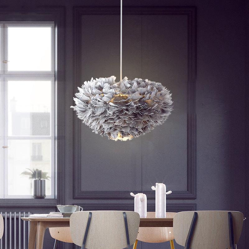 Feather Warm And Romantic Bedside Chandelier - Pacisia