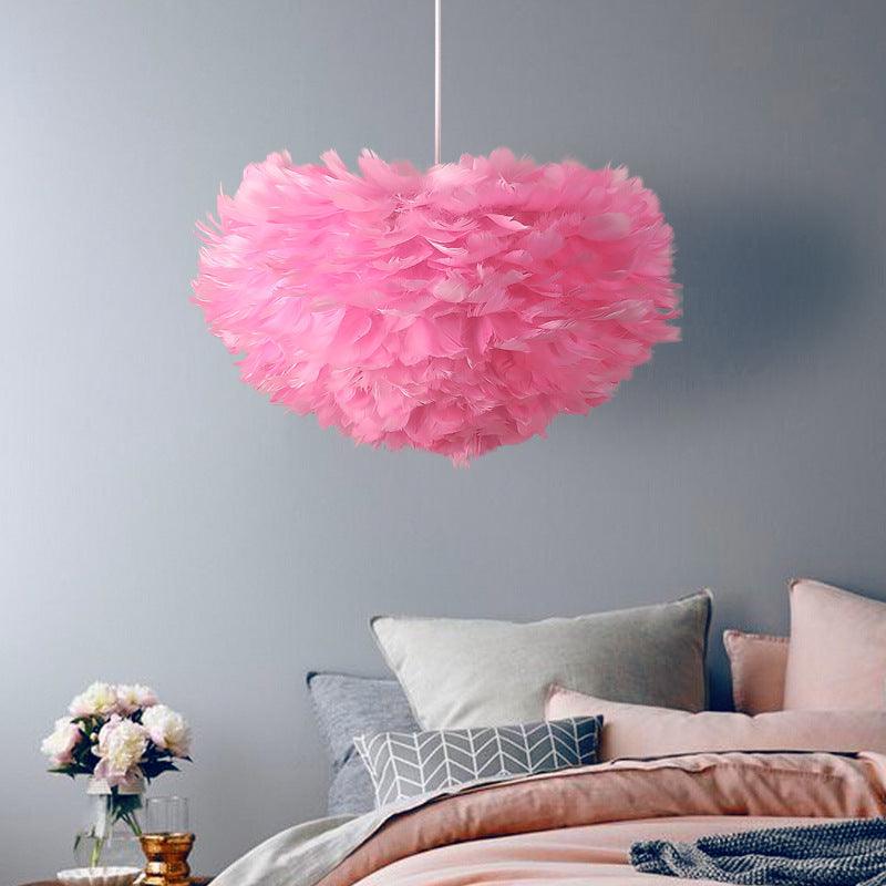 Feather Warm And Romantic Bedside Chandelier - Pacisia