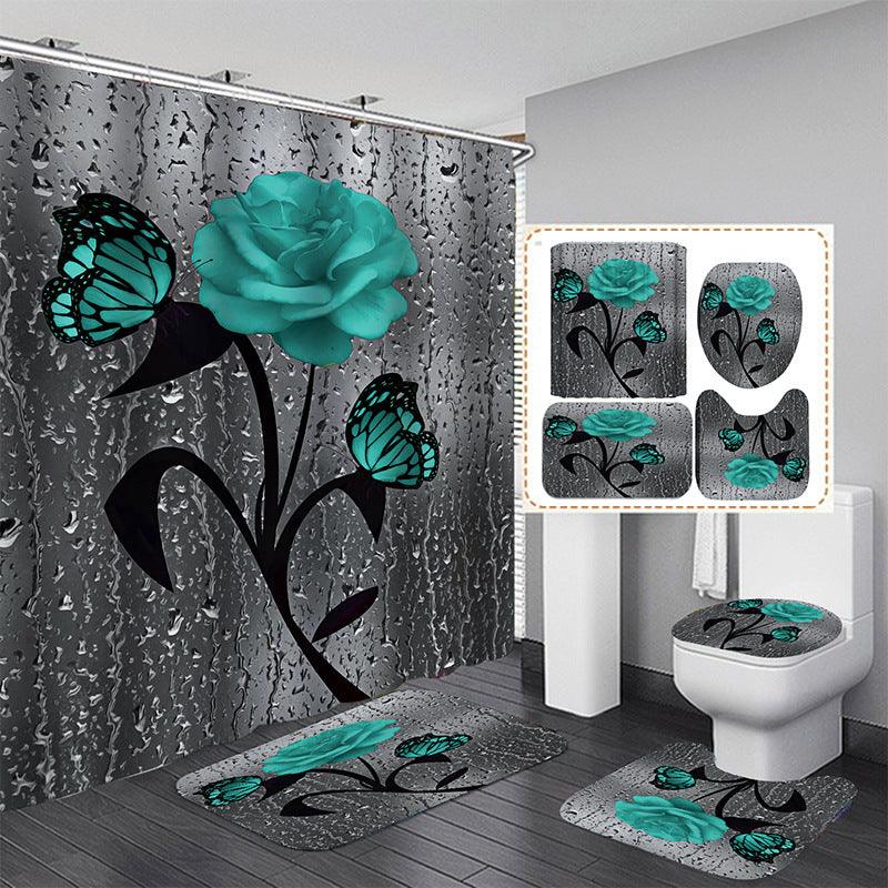 Floral Printing Series Polyester Shower Curtain - Pacisia