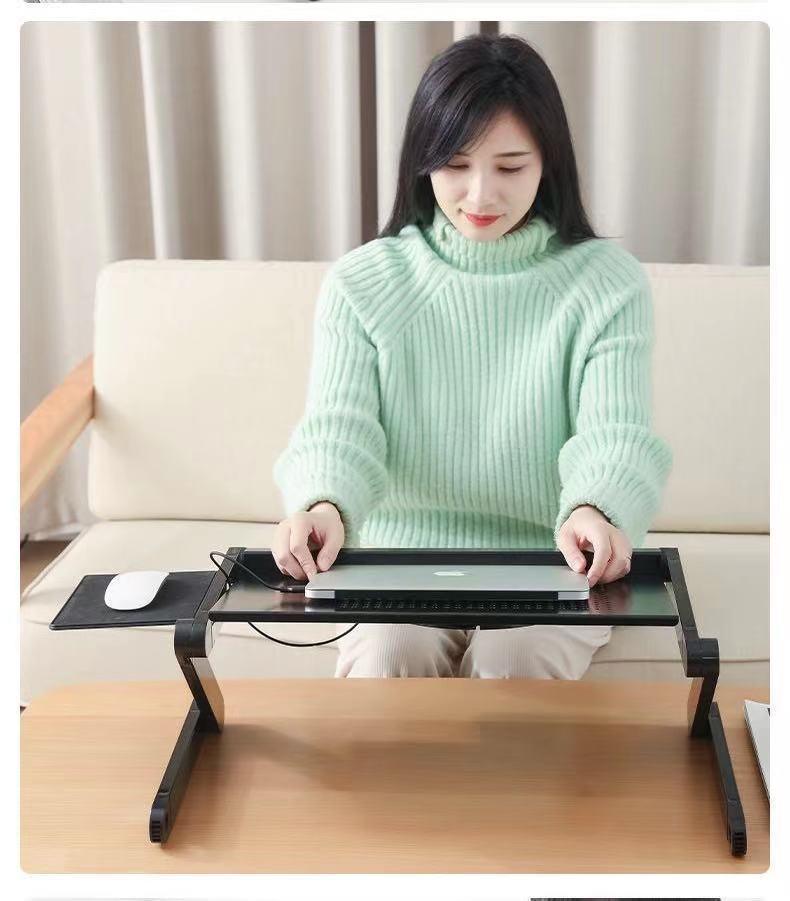 Folding Computer Desk Notebook Computer Stable With Double Fan - Pacisia