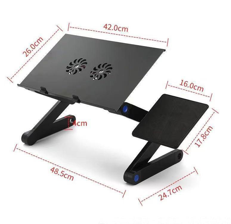 Folding Computer Desk Notebook Computer Stable With Double Fan - Pacisia