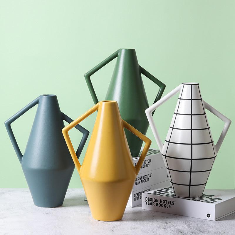 Fork-hand Shape Ceramic Vase Flower Home Decoration - Pacisia