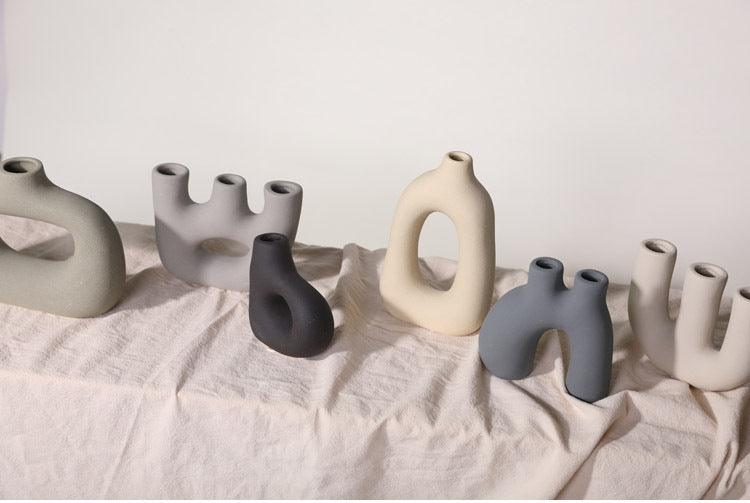 Frosted Vase Creative Living Room Ceramic Craft Furnishings Ornaments - Pacisia