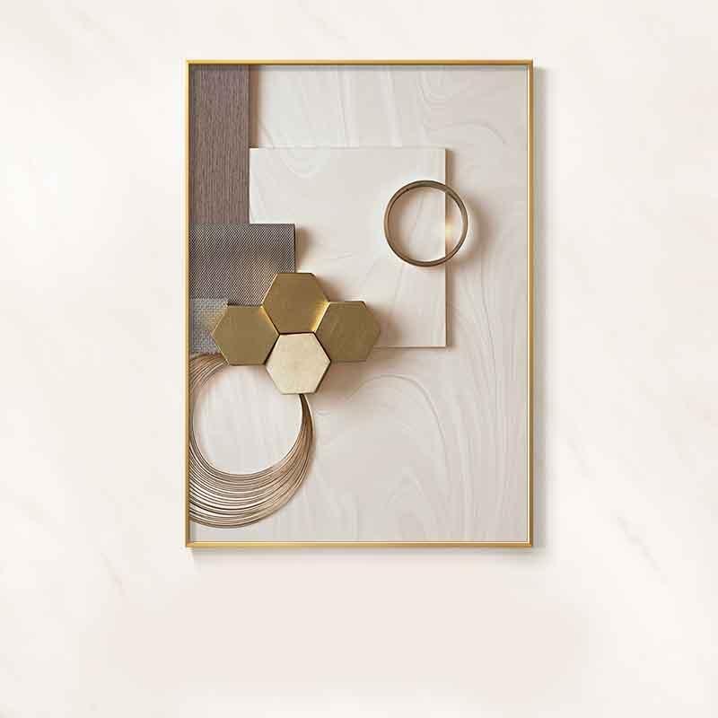 Geometric Abstract Canvas Painting - Modern Wall Art for Home Decor | Pacisia - Pacisia