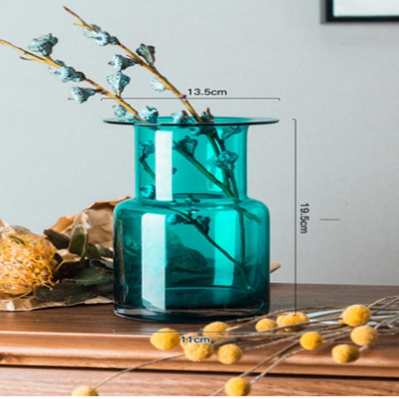 Glass Vase Decoration Living Room Flower Arrangement French Table Decoration - Pacisia