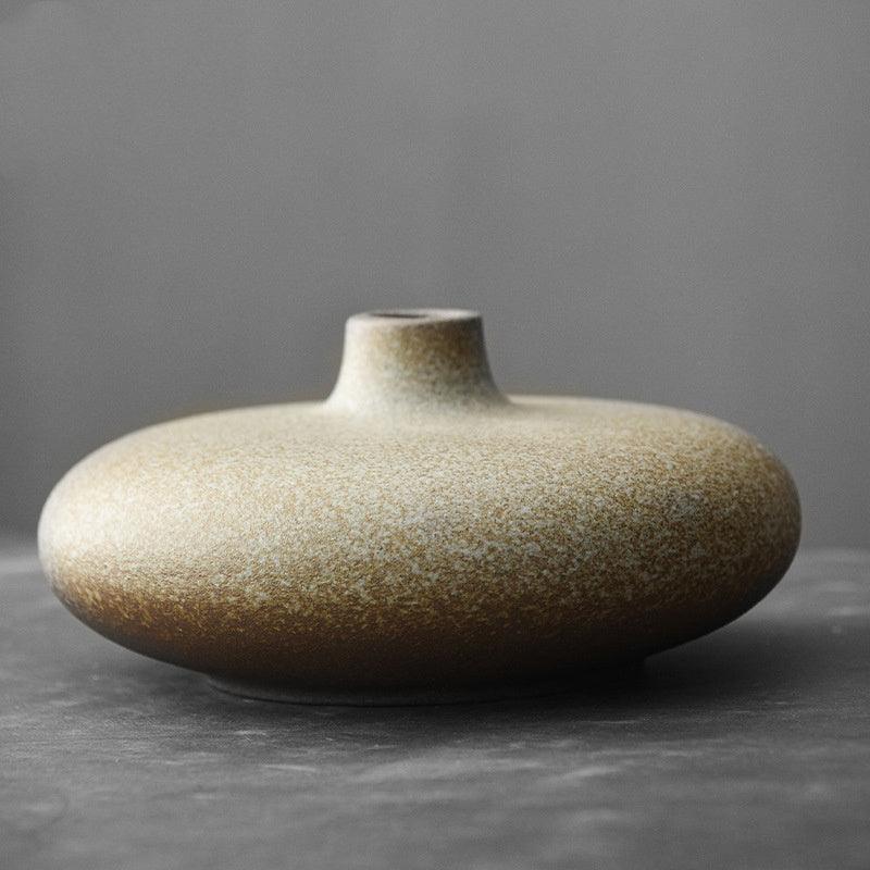 Glazed Japanese Black Porcelain Antique Ceramic Vase - Pacisia