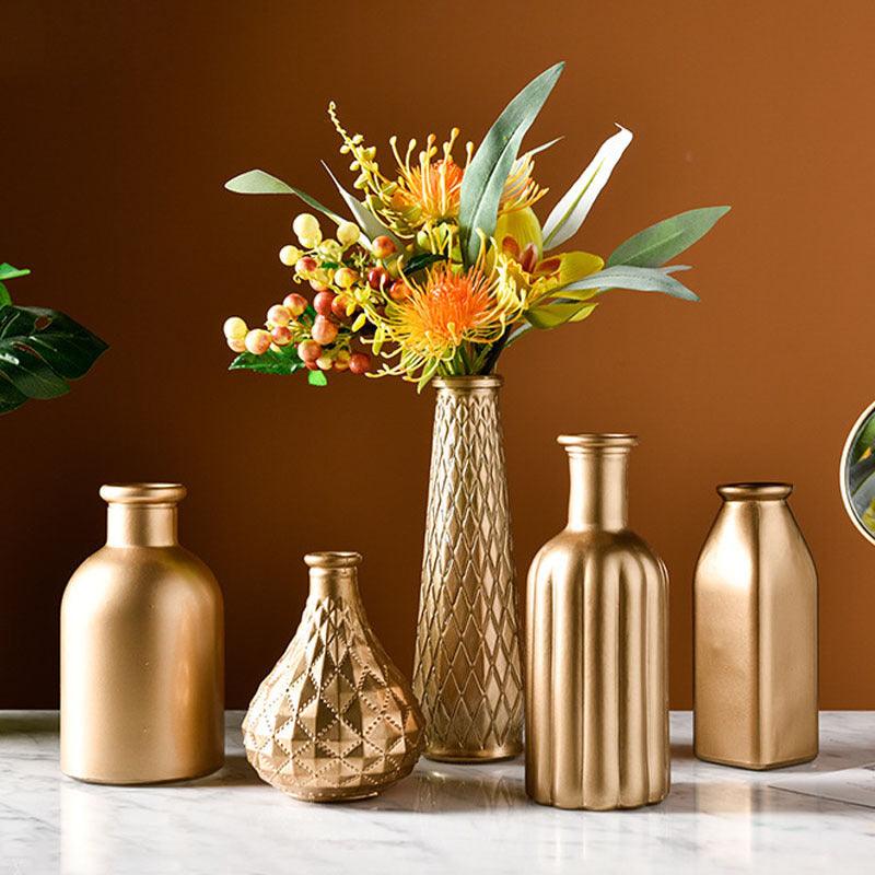 Golden glass vase - Pacisia