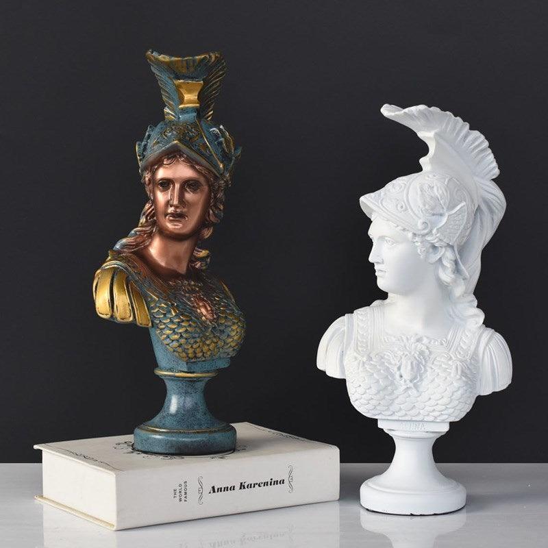 Greek Goddess Athena Sculpture Statue Plaster Resin Angel Ornament - Pacisia