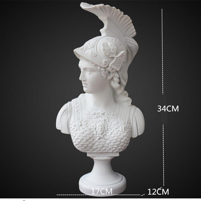 Greek Goddess Athena Sculpture Statue Plaster Resin Angel Ornament - Pacisia