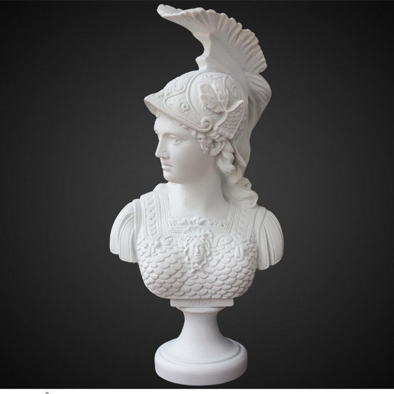 Greek Goddess Athena Sculpture Statue Plaster Resin Angel Ornament - Pacisia