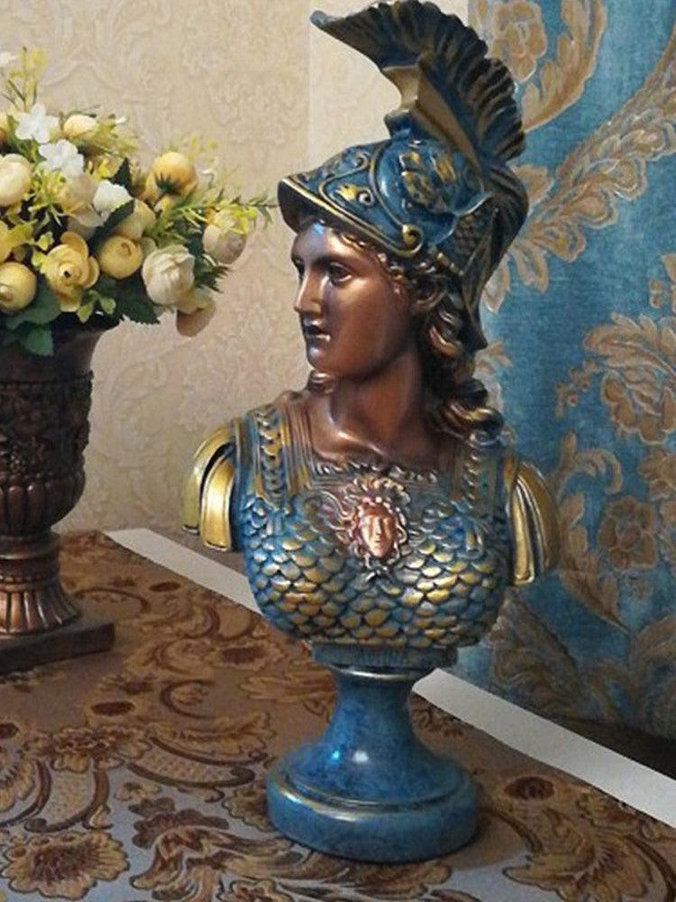 Greek Goddess Athena Sculpture Statue Plaster Resin Angel Ornament - Pacisia