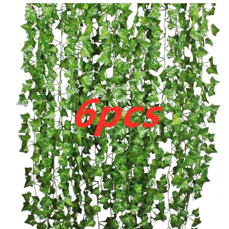 Green Silk Artificial Hanging Leaf Garland Plants Vine Leaves Diy For Home Wedding Party Bathroom Garden Decoration - Pacisia