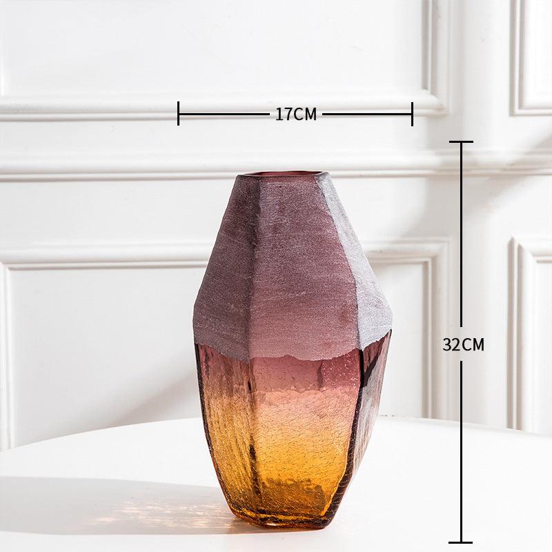 Handmade Colored Glass Vase Creative Home Decoration - Pacisia