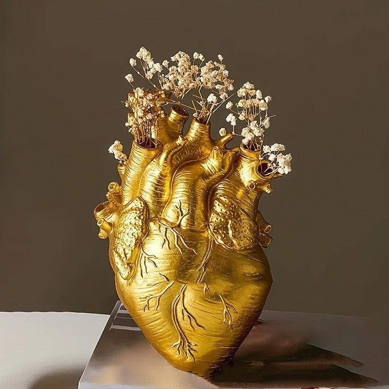 Heart Vase Resin Decorations Model Room Table - Pacisia