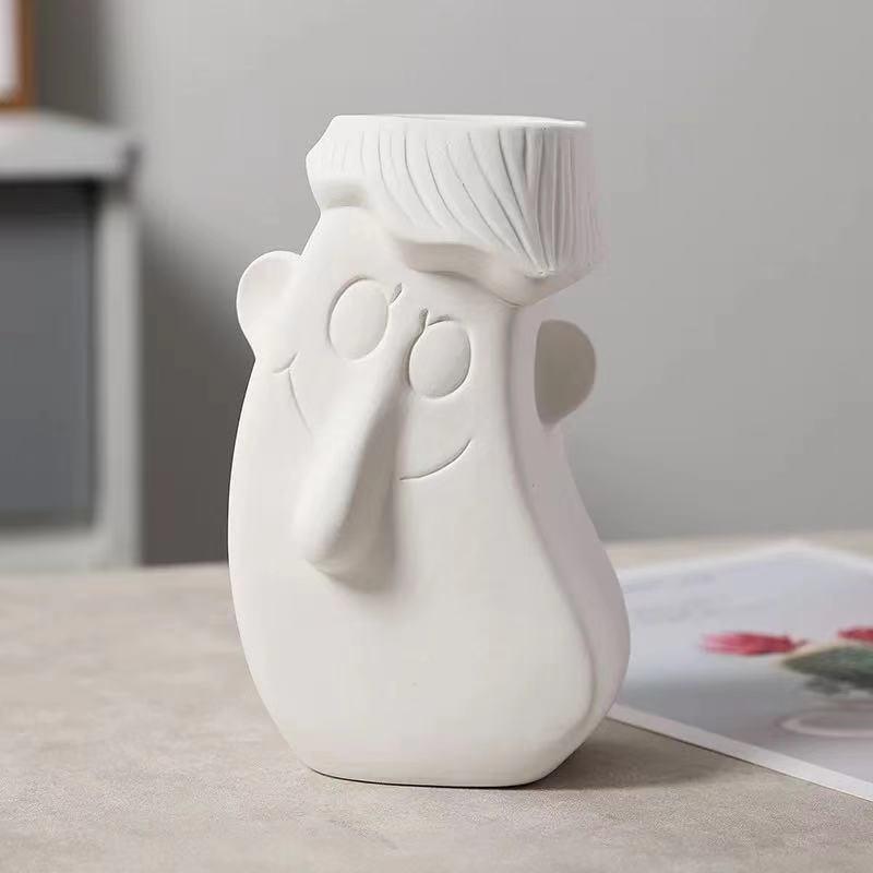 Home Furnishing Simple European Style Ornaments Dried Flowers Floral Ornaments Ceramic Vase - Pacisia