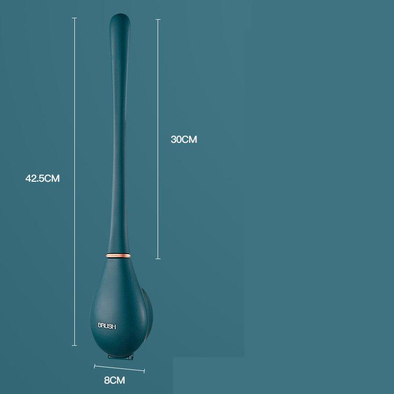 Household Brush Wall-mounted Long-handled Silicone Toilet Brush - Pacisia