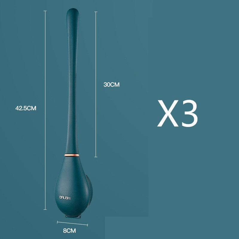 Household Brush Wall-mounted Long-handled Silicone Toilet Brush - Pacisia