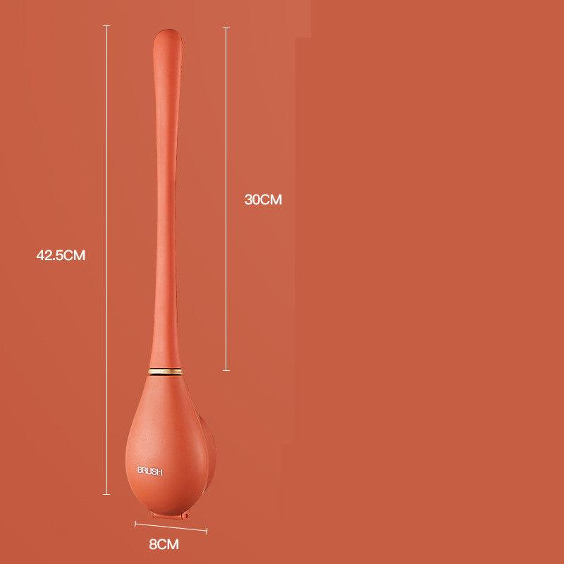 Household Brush Wall-mounted Long-handled Silicone Toilet Brush - Pacisia