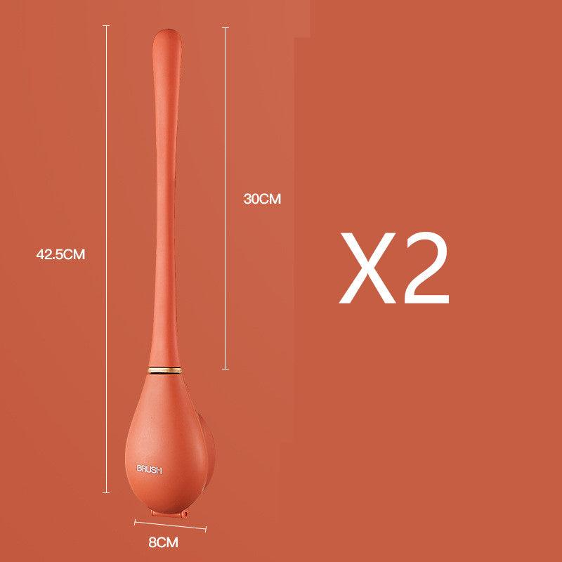 Household Brush Wall-mounted Long-handled Silicone Toilet Brush - Pacisia
