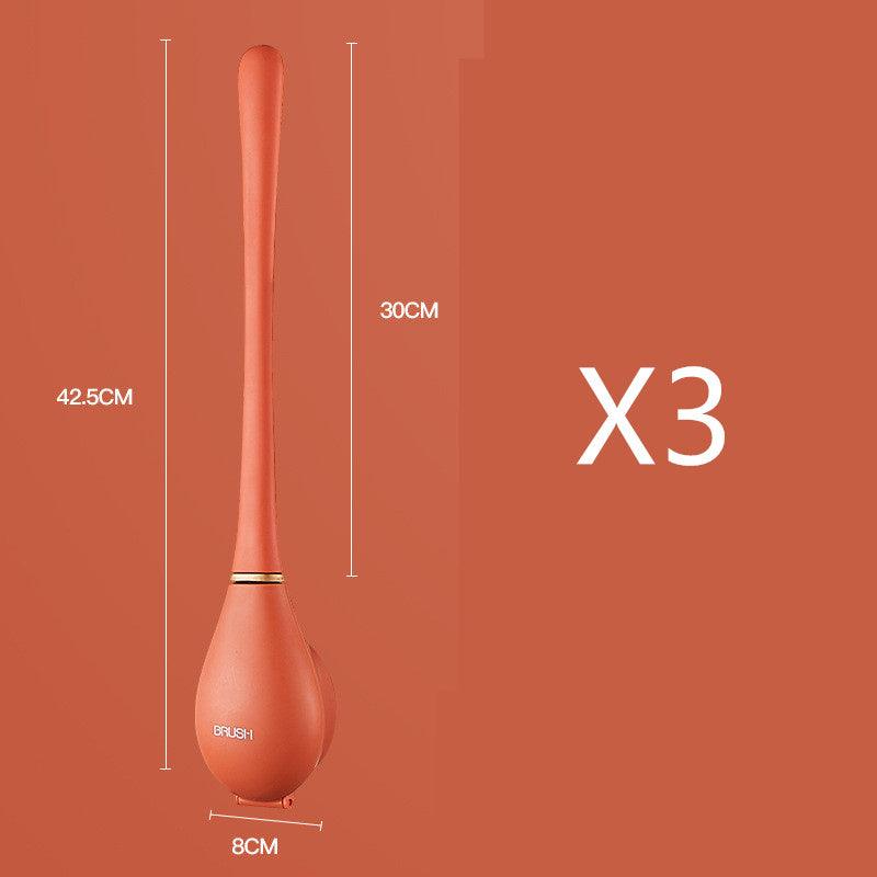 Household Brush Wall-mounted Long-handled Silicone Toilet Brush - Pacisia