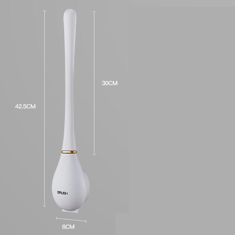 Household Brush Wall-mounted Long-handled Silicone Toilet Brush - Pacisia