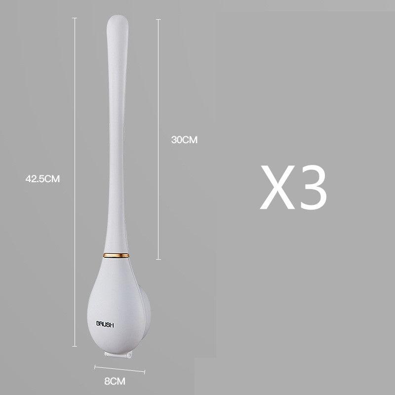 Household Brush Wall-mounted Long-handled Silicone Toilet Brush - Pacisia