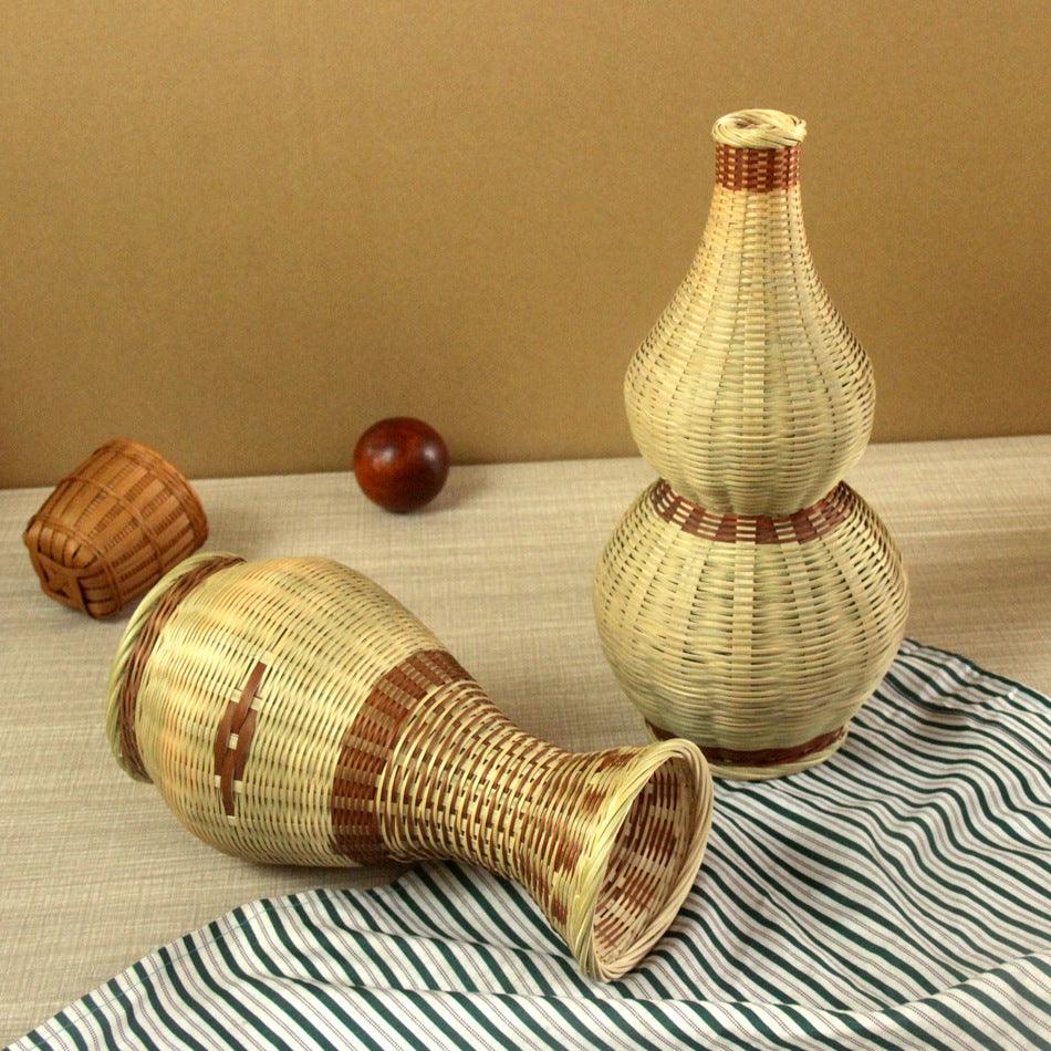 Household Fashion Handmade Bamboo Vase Simple Ornament - Pacisia