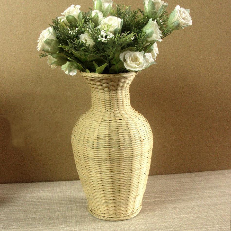 Household Fashion Handmade Bamboo Vase Simple Ornament - Pacisia