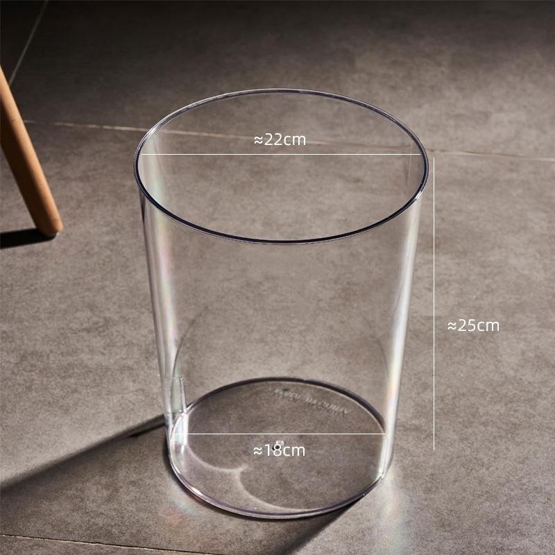 Household Transparent Trash Bin Bedroom Uncovered - Pacisia