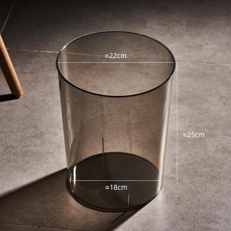 Household Transparent Trash Bin Bedroom Uncovered - Pacisia