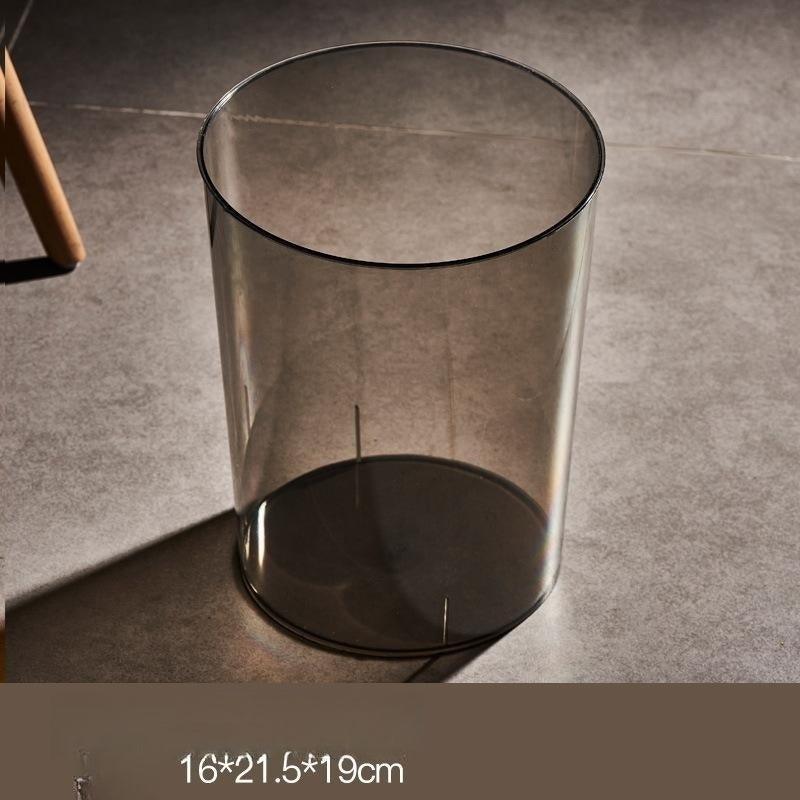 Household Transparent Trash Bin Bedroom Uncovered - Pacisia