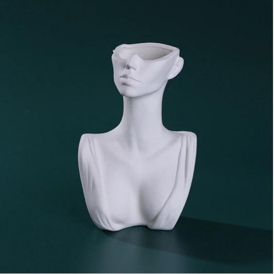 Human Face Ceramic Vase Floral Ornaments Home Decorations - Pacisia