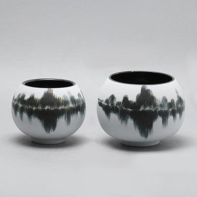 Ink Painting Ceramic Vase Model Room Living Room - Pacisia