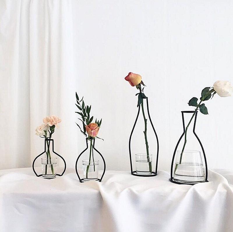 Ins Wire Vase Flower Arrangement Wrought Iron Nordic Creative Ornaments - Pacisia