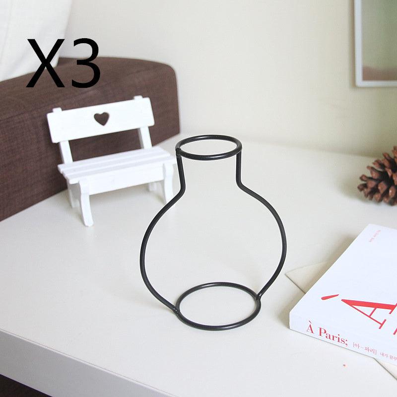 Ins Wire Vase Flower Arrangement Wrought Iron Nordic Creative Ornaments - Pacisia
