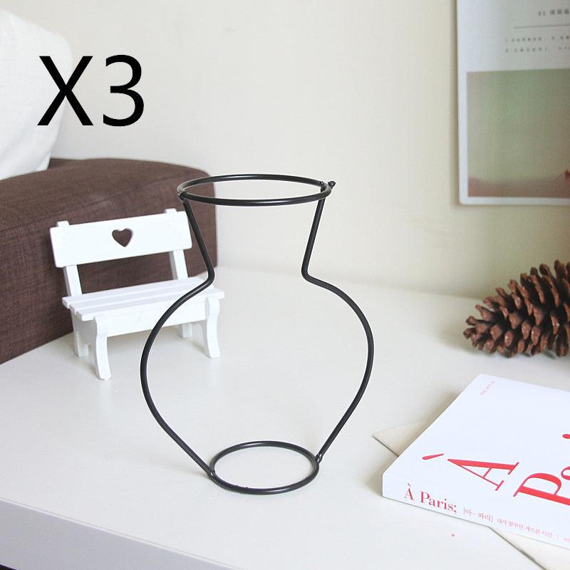 Ins Wire Vase Flower Arrangement Wrought Iron Nordic Creative Ornaments - Pacisia