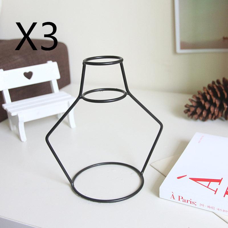 Ins Wire Vase Flower Arrangement Wrought Iron Nordic Creative Ornaments - Pacisia