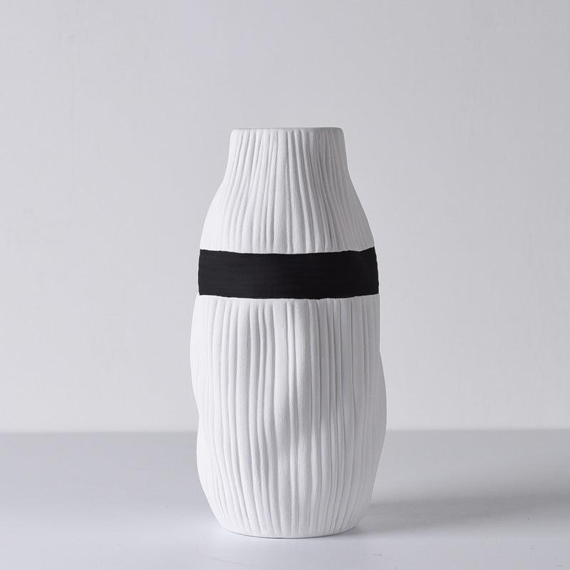 Irregular Bottle Mouth Ceramic Vase Flower Arranging Device - Pacisia